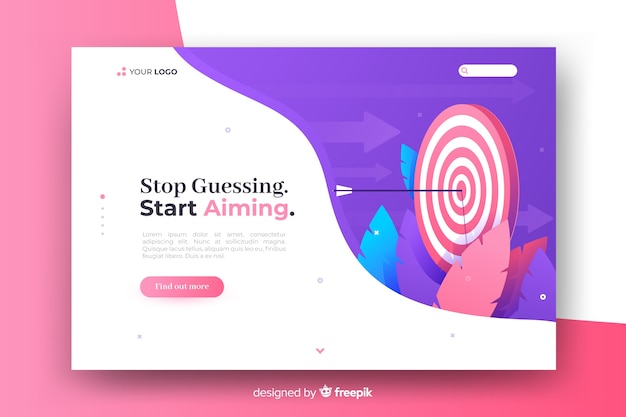 Free vector professional business landing page