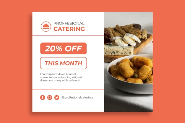 Professional catering offer banner