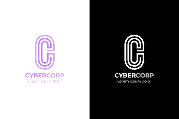 Professional cc logotype template