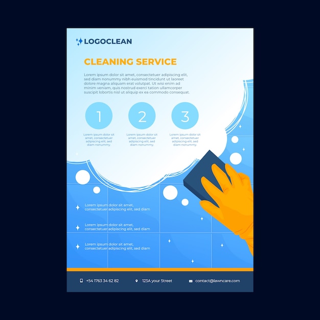 Professional cleaning service flyer