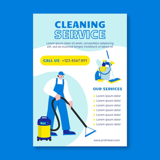 Professional cleaning service flyer