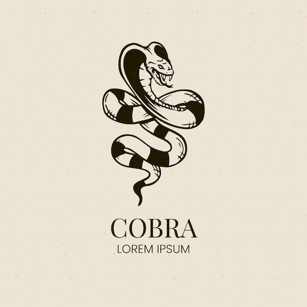 Modello di logo cobra professionale