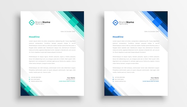 Free vector professional company letterhead business template