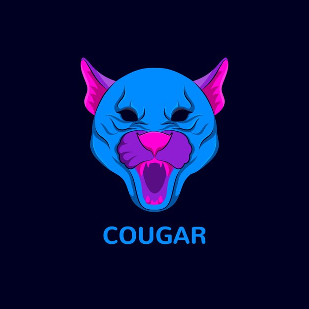 Professional cougar logo template