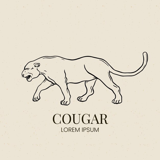 Professional cougar logo template