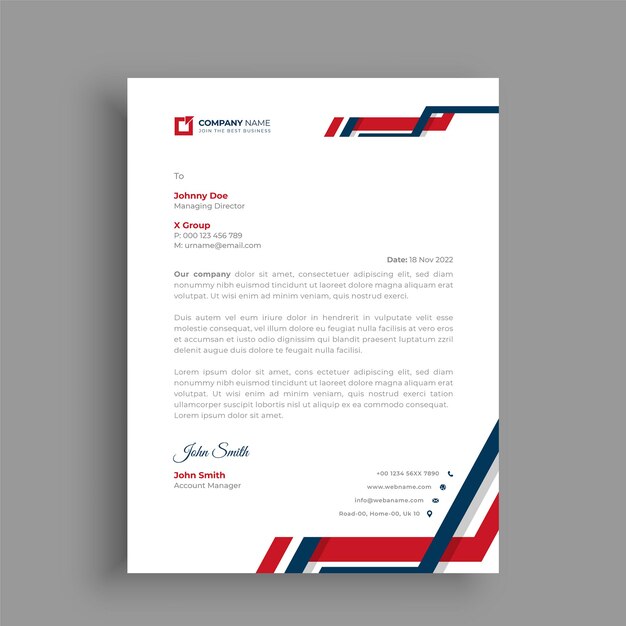 Professional creative letterhead template design for your business