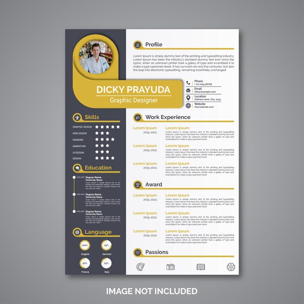 Professional curriculum vitae template