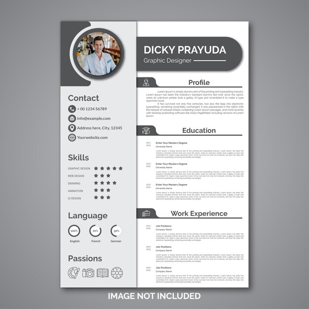 Professional curriculum vitae template