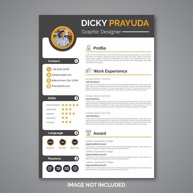 Professional curriculum vitae template