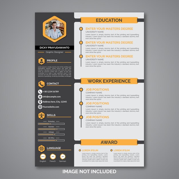 Professional curriculum vitae template