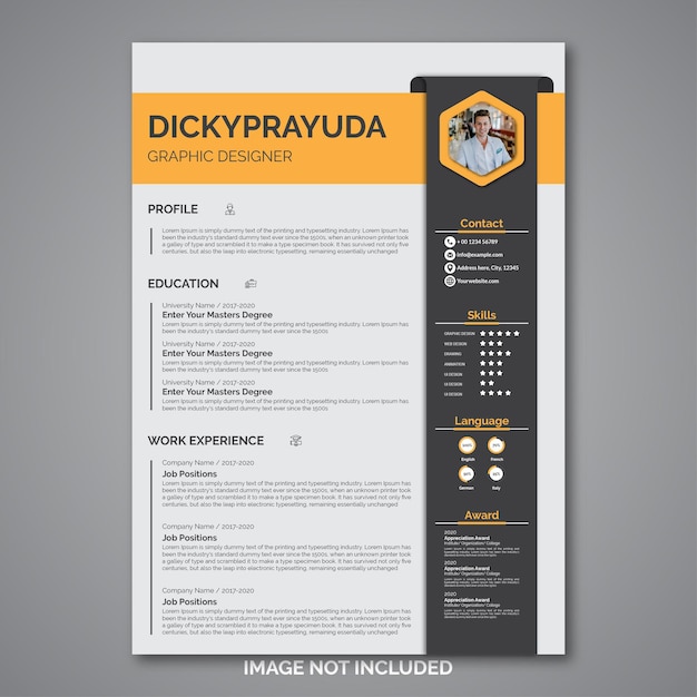 Professional curriculum vitae template