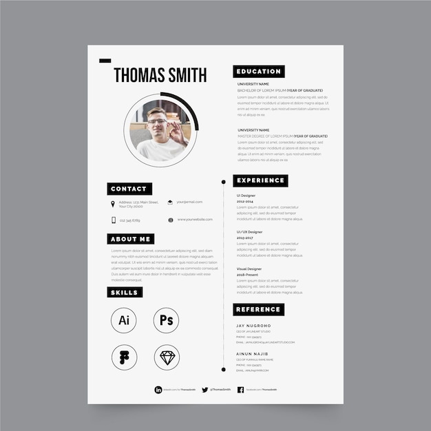 Professional curriculum vitae template