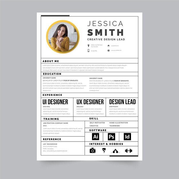 Professional curriculum vitae template