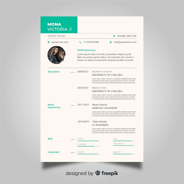 Professional cv resume template