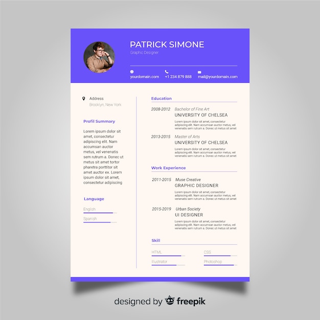 Professional cv resume template