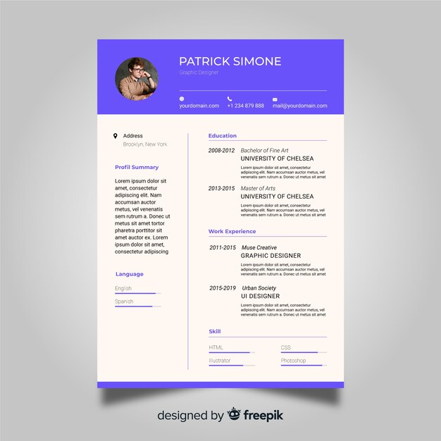 Professional cv resume template