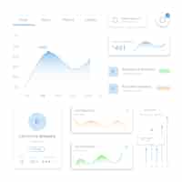 Free vector professional dashboard element set