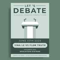 Free vector professional debate poster