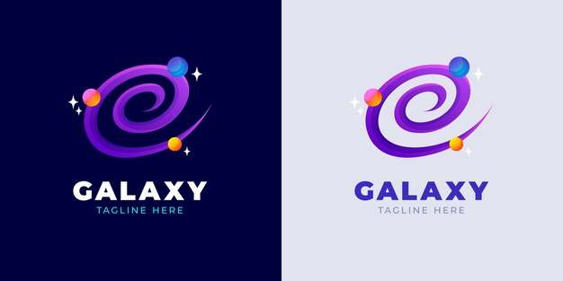 Профессиональный шаблон логотипа galaxy