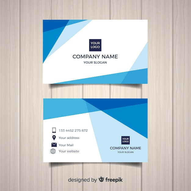 Professional geometric business card template