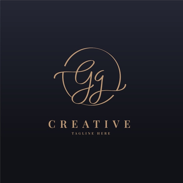 Free vector professional gg logotype template