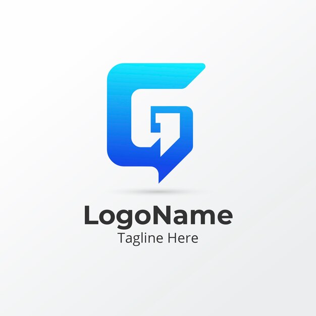 Профессиональный шаблон логотипа gg