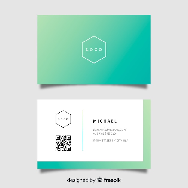 Free vector professional gradient business card template