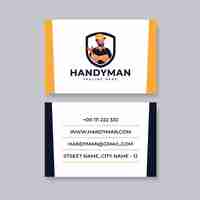 Free vector professional handyman company business card