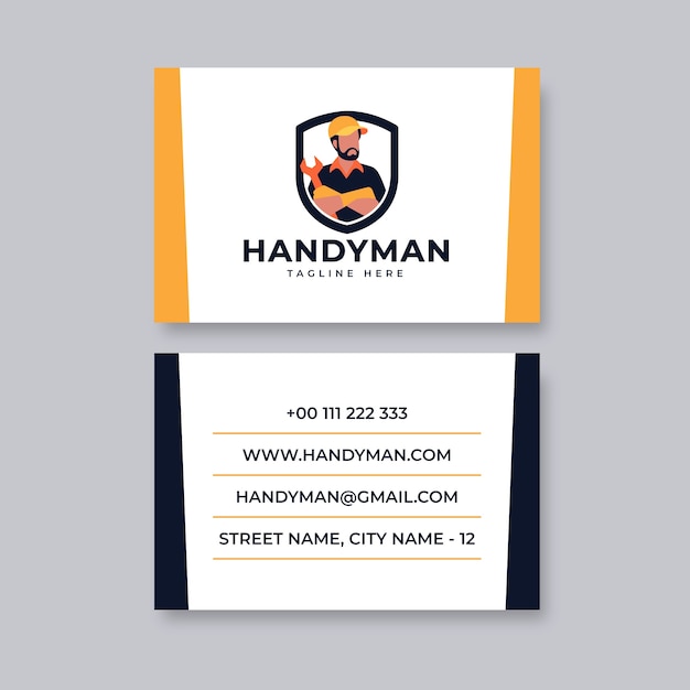 Professional handyman company business card