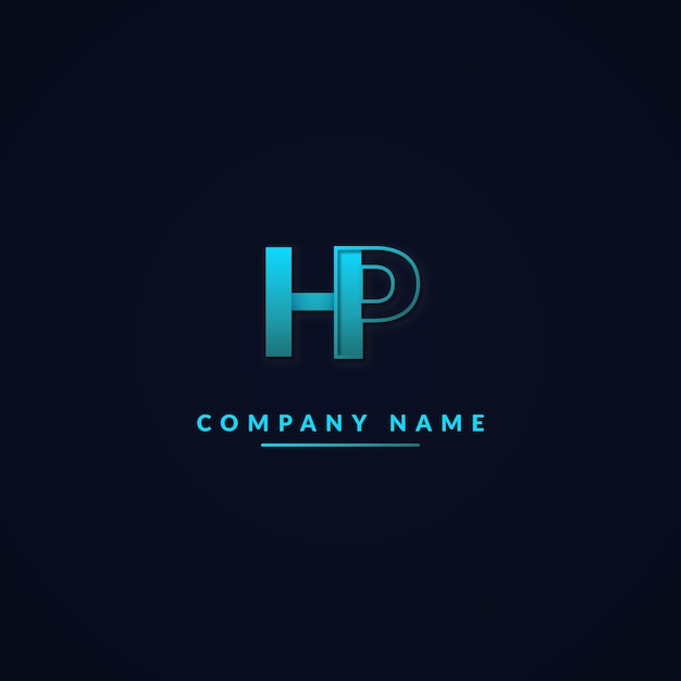 Профессиональный шаблон логотипа hp