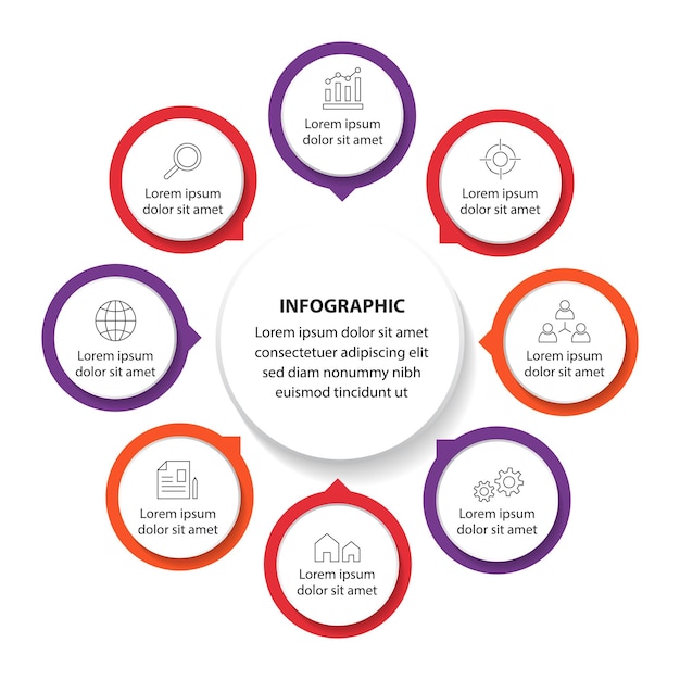 전문 infographic 템플릿 비즈니스 그래프 디자인