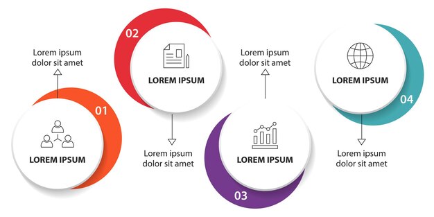 전문 infographic 템플릿 비즈니스 그래프 디자인