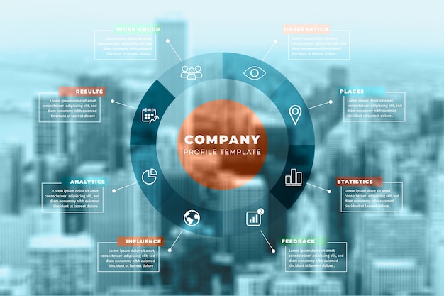 Free vector professional infographic with image