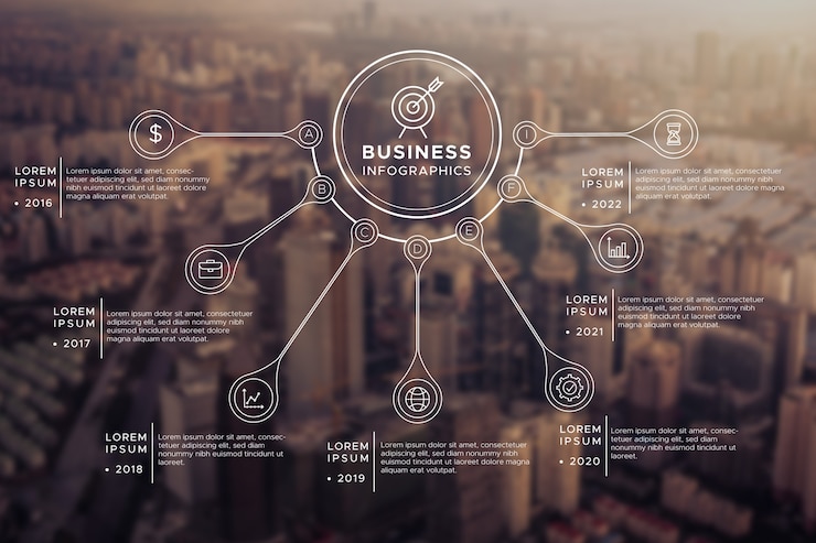 Free Vector professional infographic with photo