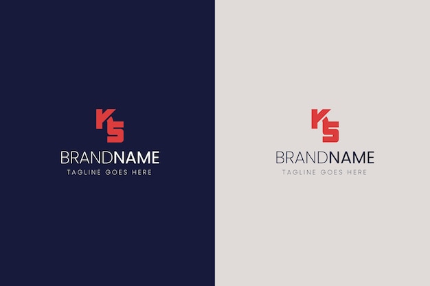 Free vector professional ks logotype template