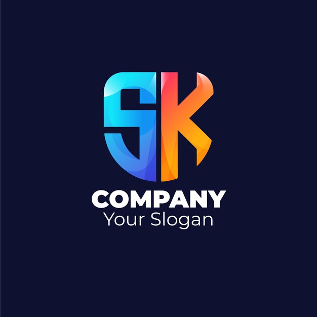 Professional ks logotype template