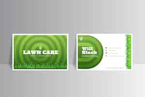 Free vector professional lawn care business card