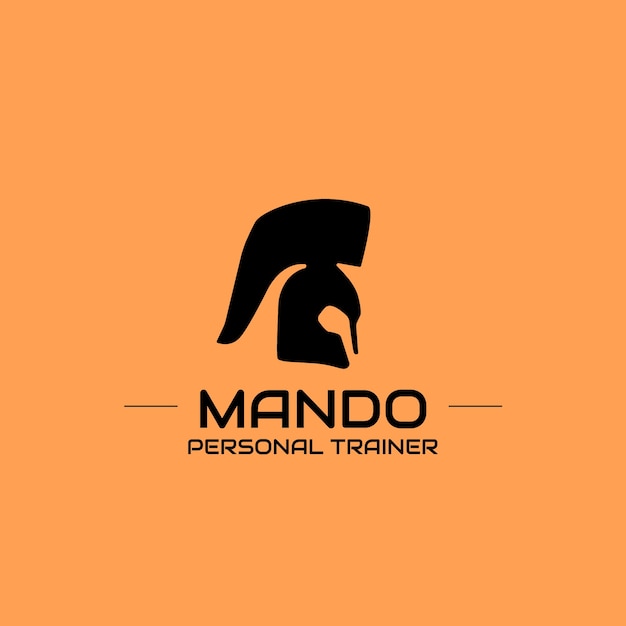 Vettore gratuito logo del personal trainer mando professionale