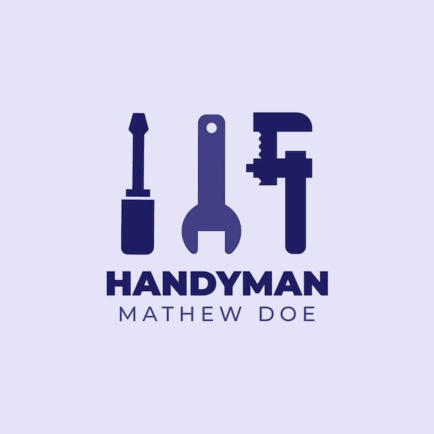 Free vector professional matthew doe handyman logo