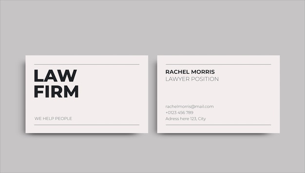 Free vector professional minimalist law business card