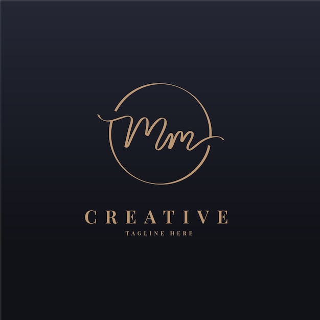 Free vector professional mm logotype template