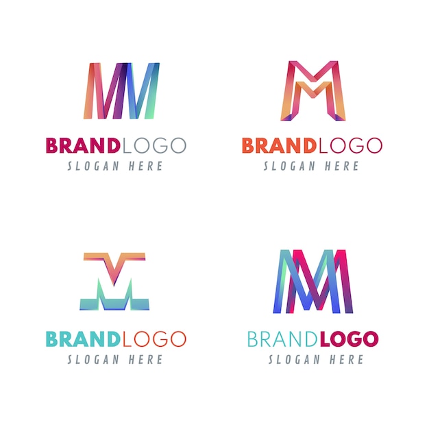 Modello di logotipo mm professionale