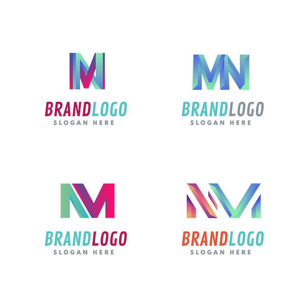 Free vector professional mn logotype template