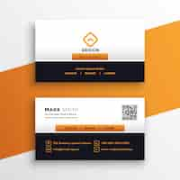 Free vector professional orange business card design