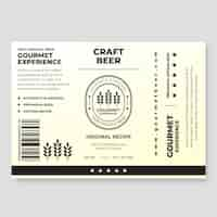 Free vector professional organic beer brewery label