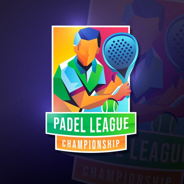 Professional padel logo template