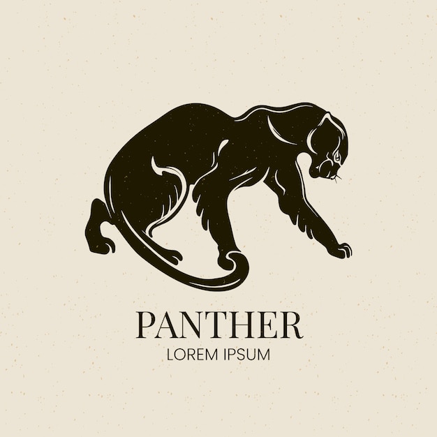 Free vector professional panther logo template