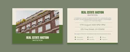 Free vector professional paragon real estate invitation