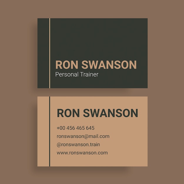 Free vector professional personal trainer business card