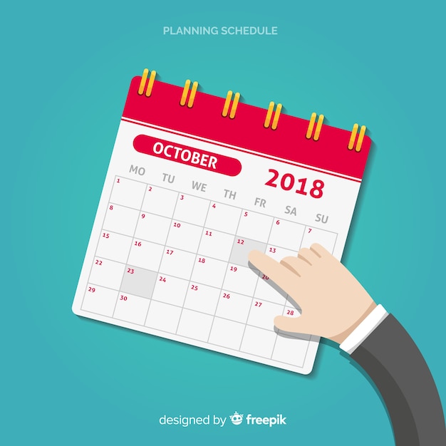 Free vector professional planning schedule concept